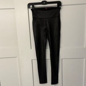 SPANXshape Faux Leather Leggings - black small/petite